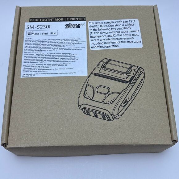 Star SM-S230i 2" Compact Mobile Bluetooth Thermal Receipt Printer - Picture 1 of 7
